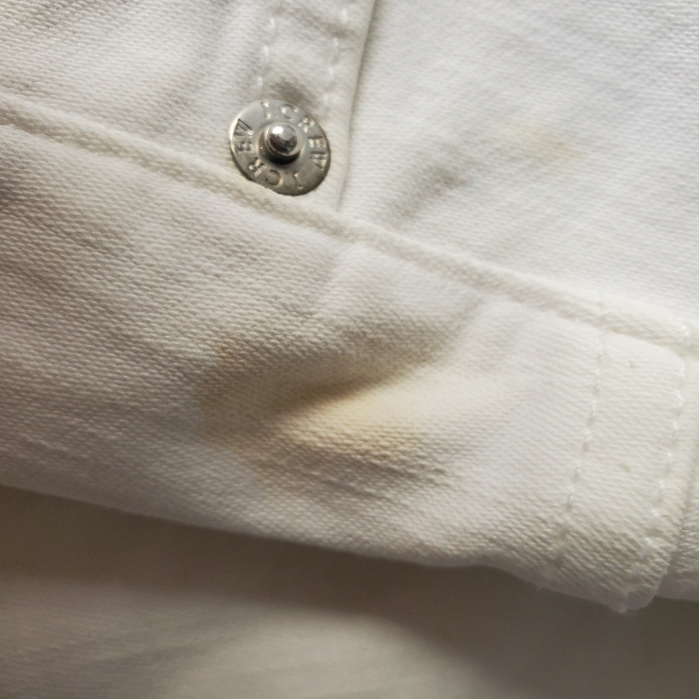 Jcrew 9" White Button Front High Rise Toothpick - Picture 6 of 7